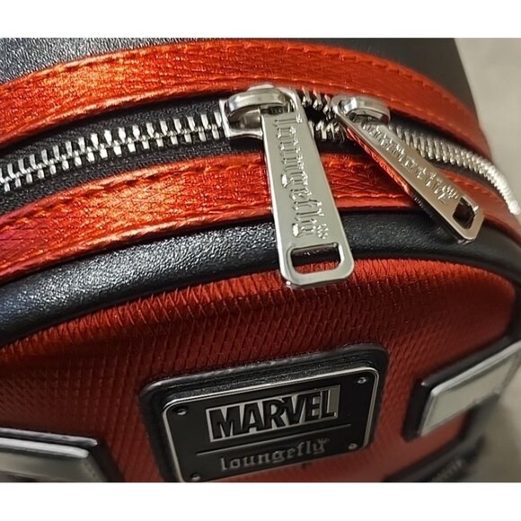 Marvel Deadpool Cosplay Mini Backpack Metallic Red Loungefly Polybag Brand New - Picture 9 of 14